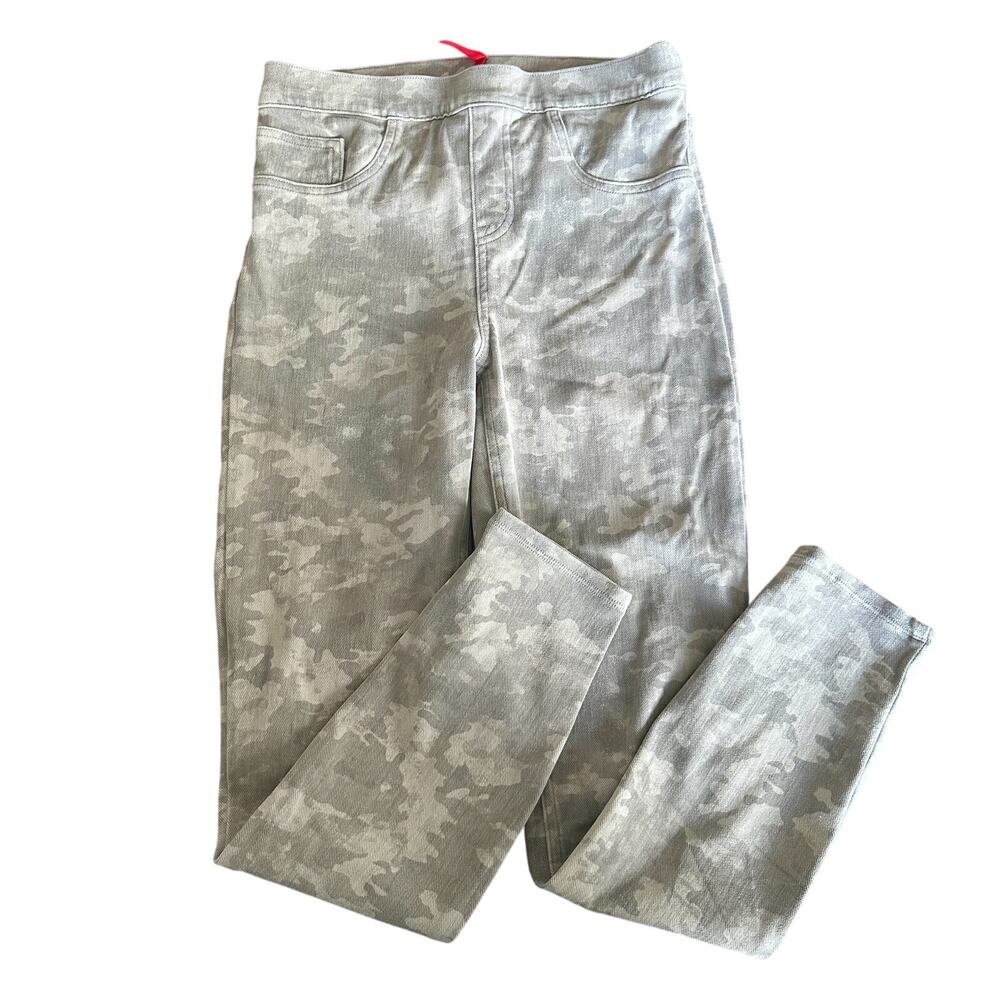Spanx Leggings Jeans Gray Camouflage White Beige Size Medium